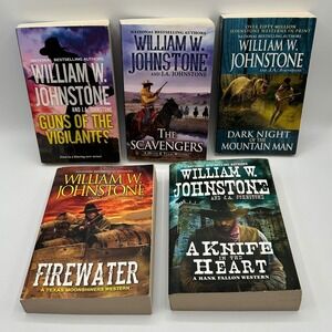 BUNDLE Johnstone 5 Western Fiction Book Lot Paperback Cowboy Action Adventure